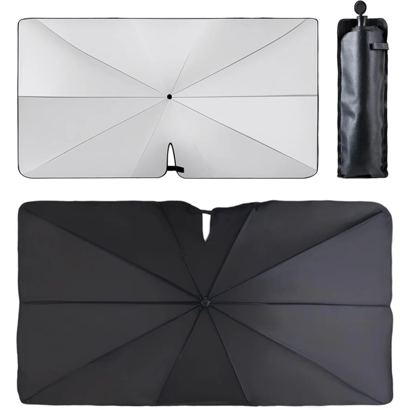 Titanium Silver Car Umbrella – Fold & Go