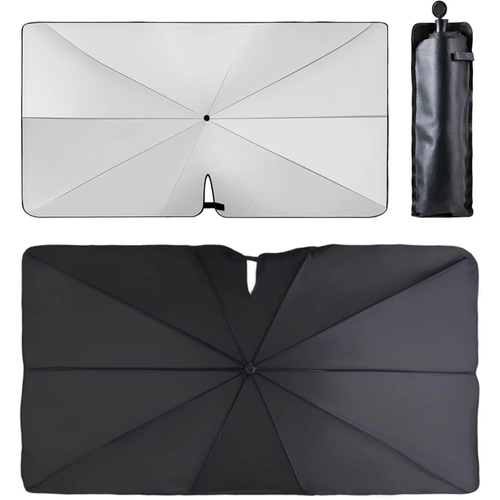 Titanium Silver Car Umbrella – Fold & Go