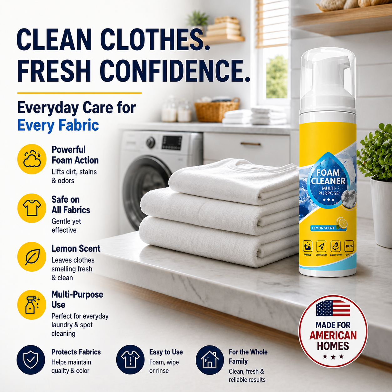 4-in-1 Multi-Enzyme All-Purpose Deep Cleaning Foam Cleaner