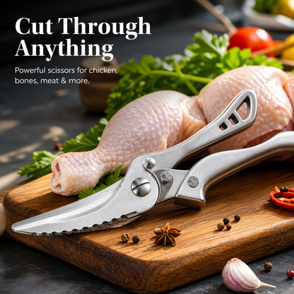 All-in-One Heavy-Duty Powerful Kitchen Scissors – Meat, Seafood, Veggies