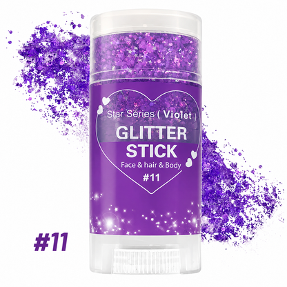 Patriotic Red White and Blue Body Glitter Stick