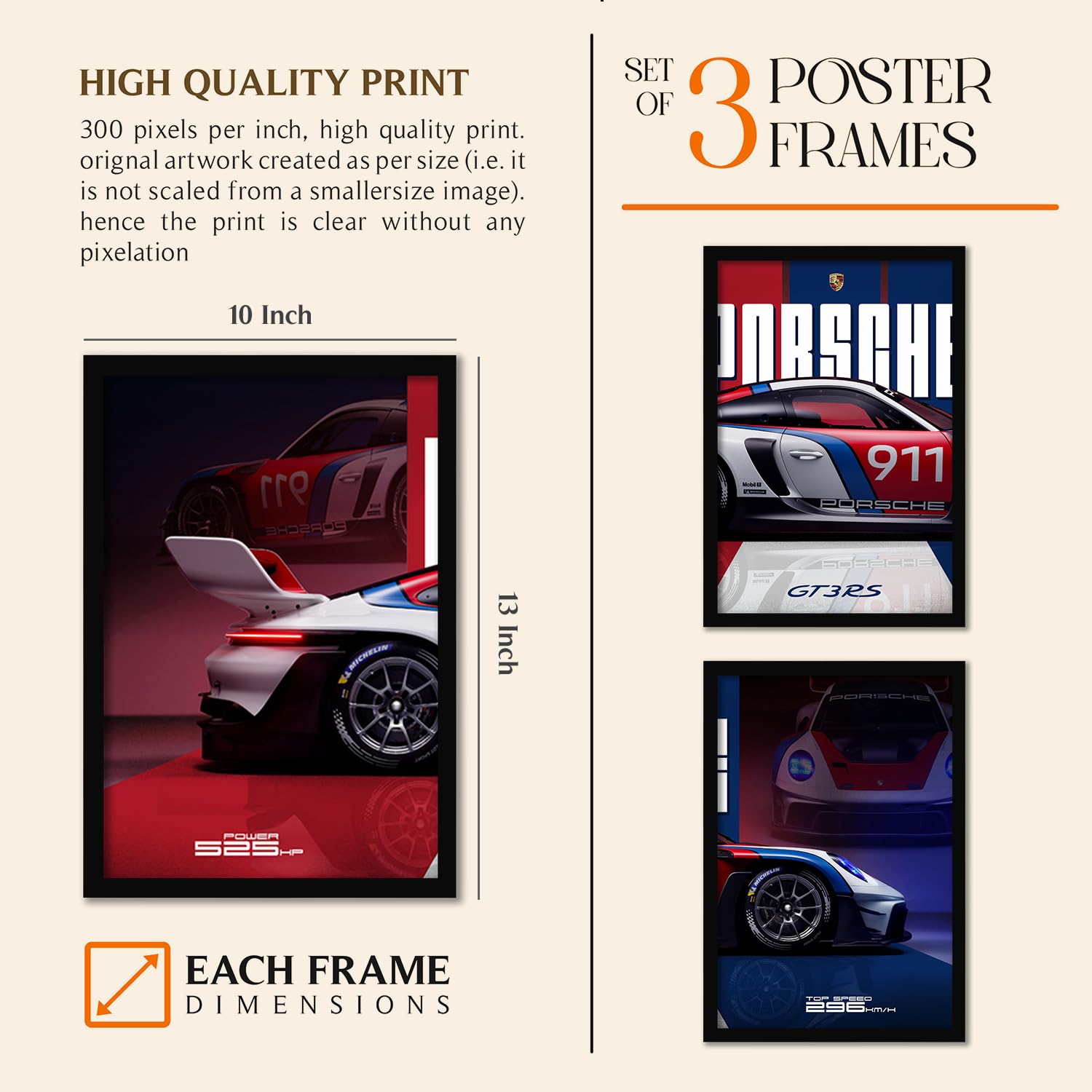 Big Porsche Cars Framed Posters