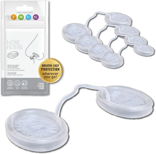 Nose Filters with 3M Filtration (Trial Pack 4 Sizes)
