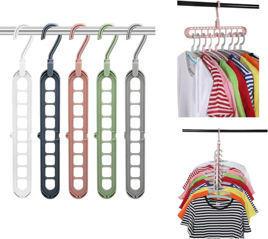 3PCS Multifunctional 9-Hole Space Saving Clothes Hangers