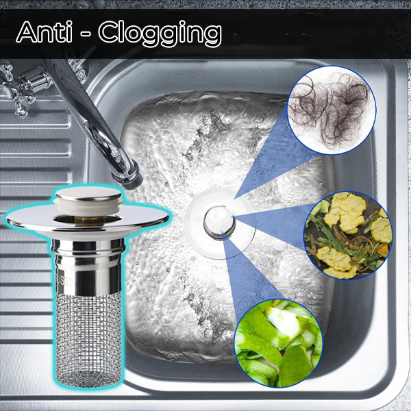 Sink Drain Strainer with Removable Stainless Steel Basket PRO