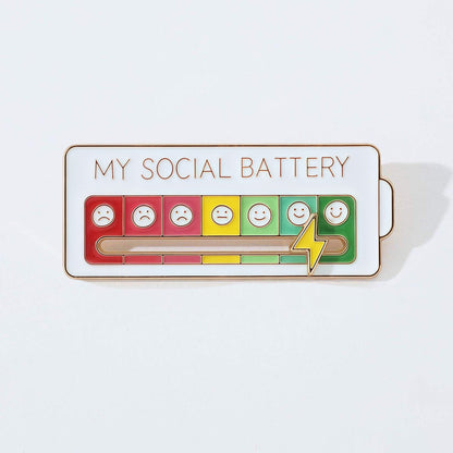 Social Battery Slider Pin